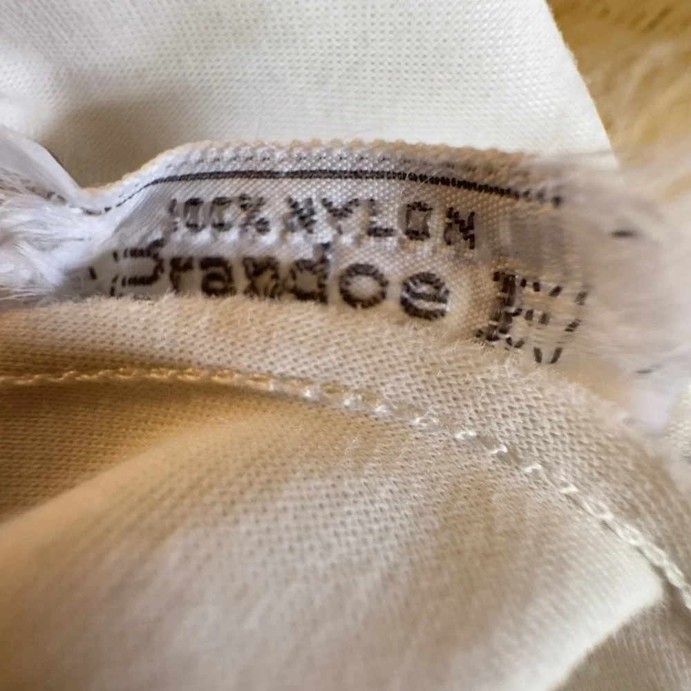 VTG 1960's WHITE Grandoe Opera-length Long‎ Gloves W/ Pearl Buttons 100% Nylon